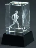 CAL50105/RUN Trofeum szklane 3D z podstawą podświetlaną LED - b