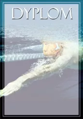 DYP117 Dyplom papierowy PŁYWANIE 21 cm x 30 cm (25 szt.)