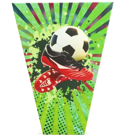 VL2-D/SOC3 Trofeum szklane na podstawie marmurowej - piłka nożna h-15 cm, grub. 1 cm