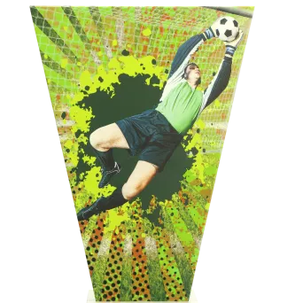 VL2-C/SOC4 Trofeum szklane na podstawie marmurowej - piłka nożna h-17,5 cm, grub. 1 cm