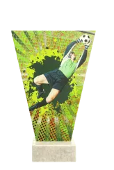 VL2-C/SOC4 Trofeum szklane na podstawie marmurowej - piłka nożna h-17,5 cm, grub. 1 cm