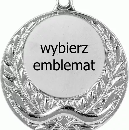 MMC3040/S medal srebrny d-40 mm z miejscem na emblemat d-25 mm