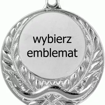 MMC3040/S medal srebrny d-40 mm z miejscem na emblemat d-25 mm