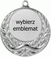 MMC3040/S medal srebrny d-40 mm z miejscem na emblemat d-25 mm