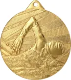 ME003/G medal złoty d-50 mm tematyczny PŁYWANIE
