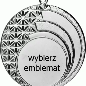 MMC9045/S medal srebrny d-45 mm z miejscem na emblemat d-25 mm
