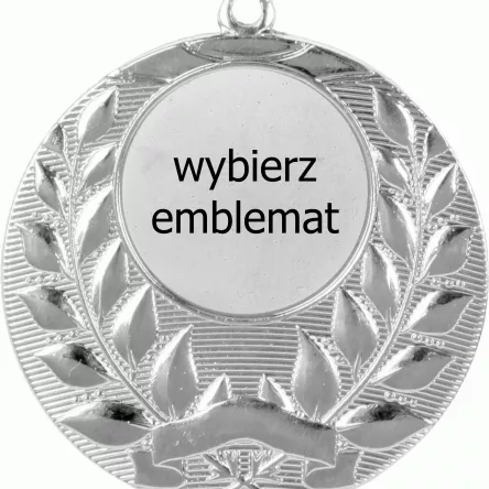 MMC1750/S Medal srebrny d-50 mm z miejscem na emblemat d-25 mm