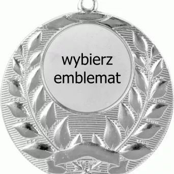 MMC1750/S Medal srebrny d-50 mm z miejscem na emblemat d-25 mm