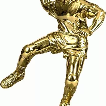 F63/G Figurka plastikowa złota PIŁKA RĘCZNA h-14 cm