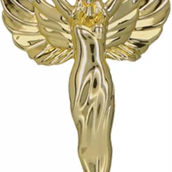 B322/G Figurka plastikowa złota h-24,5 cm