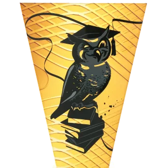 VL1-D/SCH Trofeum szklane na podstawie marmurowej - szkolnictwo h-15 cm, grub. 1 cm