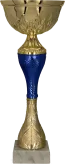 9269E Puchar metalowy złoto-niebieski h-25,5cm, d-10cm