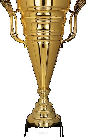 1068C Puchar metalowy złoty h-48,5cm, d-16cm