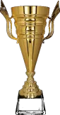 1068C Puchar metalowy złoty h-48,5cm, d-16cm