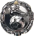 53-8001 medal srebro -  PIŁKA NOŻNA 40 mm