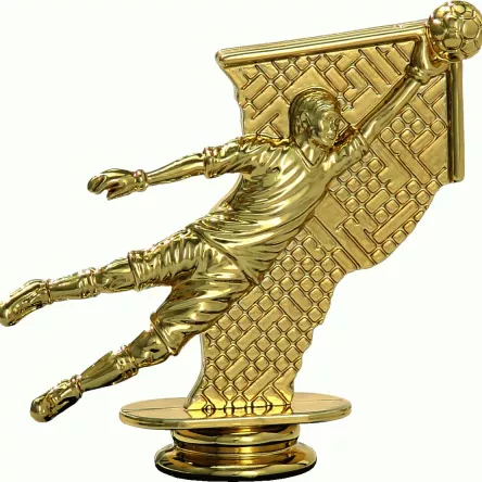 F214/G Figurka plastikowa złota PIŁKA NOŻNA h-10 cm