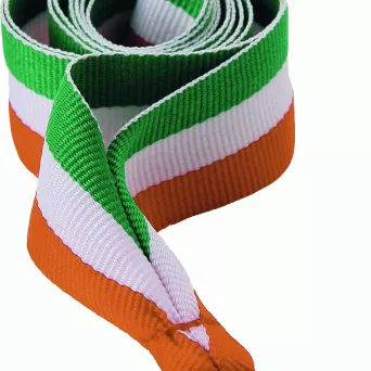 V2-GN/W/O wstążka zielono-biało-pomarańczowa 22 mm