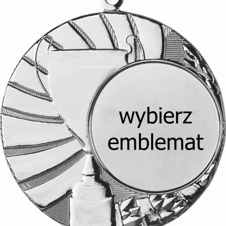 MMC4045/S medal srebrny d-45 mm z miejscem na emblemat d-25 mm