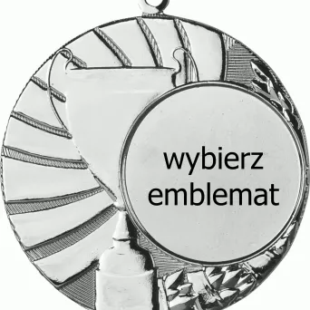 MMC4045/S medal srebrny d-45 mm z miejscem na emblemat d-25 mm