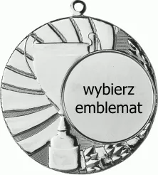 MMC4045/S medal srebrny d-45 mm z miejscem na emblemat d-25 mm