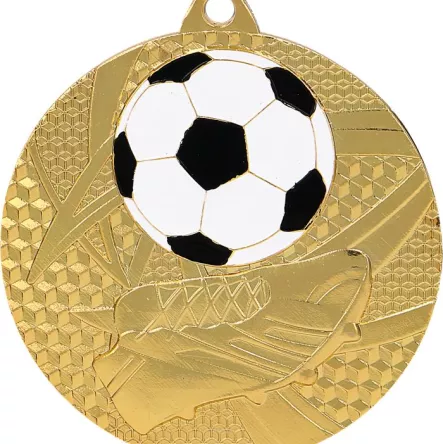 MMC6950/G Medal złoty- piłka nożna - medal stalowy R- 50 mm, T- 2 mm