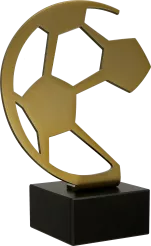 BL-SOC1 Statuetka metalowa PIŁKA NOŻNA h-31cm, grub. 5mm