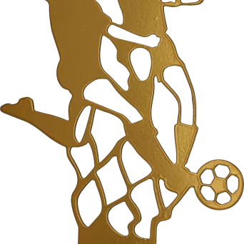 ML-SOC2 Statuetka metalowa PIŁKA NOŻNA h-21cm, grub. 2mm