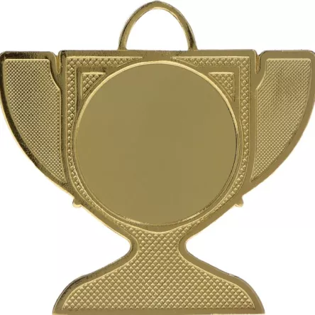 MMC17050/G medal złoty 50x50mm z miejscem na emblemat d-25 mm