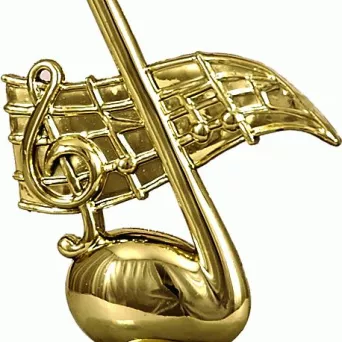 F62/G Figurka plastikowa złota MUZYKA h-12 cm
