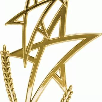 F207/G Figurka plastikowa złota GWIAZDA h-16 cm