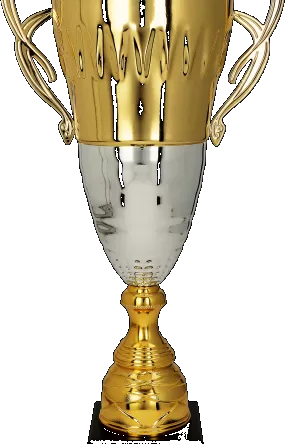 2078A Puchar metalowy złoto-srebrny h-54,5cm, d-18cm