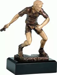 RTY1311/BR figurka odlewana brązowa  TENIS STOŁOWY h-18 cm