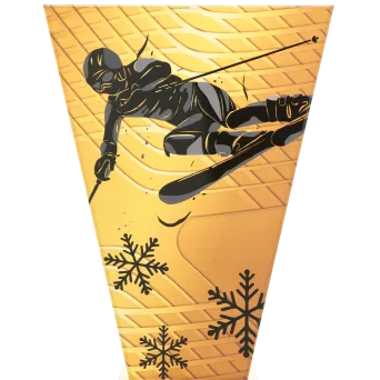 VL1-A/SKI2 Trofeum szklane na podstawie marmurowej - narciarstwo h-22,5 cm, grub. 1 cm