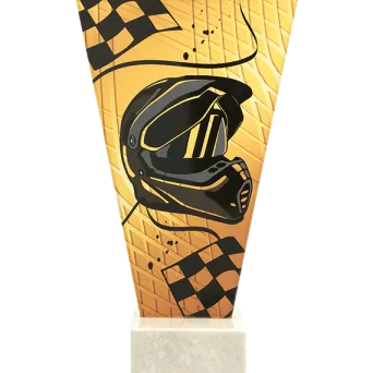 VL1-D/MOT Trofeum szklane na podstawie marmurowej - motoryzacja h-15 cm, grub. 1 cm