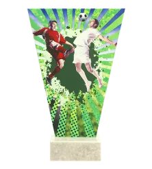VL2-A/SOC1 Trofeum szklane na podstawie marmurowej - piłka nożna h-22,5 cm, grub. 1 cm