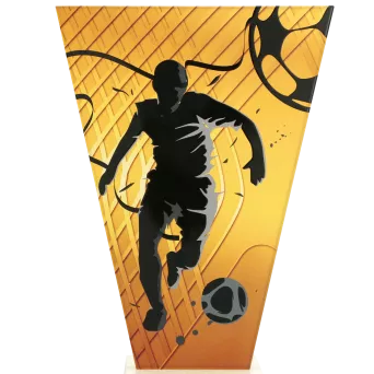 VL1-D/SOC2 Trofeum szklane na podstawie marmurowej - piłka nożna h-15 cm, grub. 1 cm