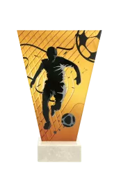VL1-D/SOC2 Trofeum szklane na podstawie marmurowej - piłka nożna h-15 cm, grub. 1 cm