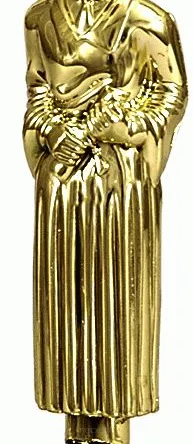 F87/G Figurka plastikowa złota SZKOLNICTWO h-13 cm