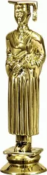 F87/G Figurka plastikowa złota SZKOLNICTWO h-13 cm
