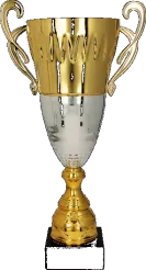 2078B Puchar metalowy złoto-srebrny h-46,5cm, d-16cm
