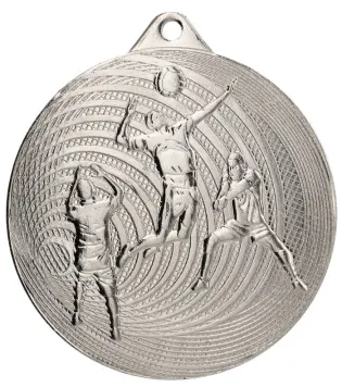 MMC3073/S Medal srebrny- Siatkówka - medal stalowy d-70mm, grub. 2,5 mm