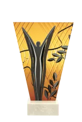 VL1-D/VIC Trofeum szklane na podstawie marmurowej - wiktoria h-15 cm, grub. 1 cm