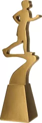 RP5021-23/G Figurka odlewana - Złota linia biegacz H-23 cm