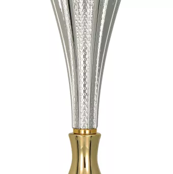 7241D Puchar metalowy złoto-srebrny h-32 cm, d-12 cm