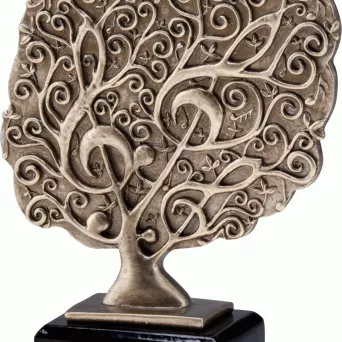 RFST2094/BR figurka odlewana brązowa  MUZYKA h-21 cm