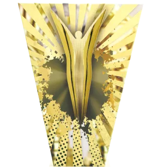 VL2-B/VIC Trofeum szklane na podstawie marmurowej - wiktoria h-20,5 cm, grub. 1 cm