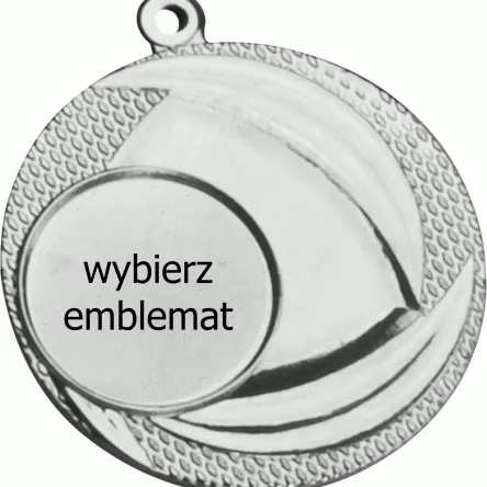 MMC9040/S medal srebrny d-40 mm z miejscem na emblemat d-25 mm