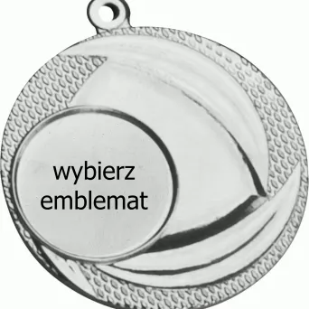 MMC9040/S medal srebrny d-40 mm z miejscem na emblemat d-25 mm