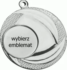 MMC9040/S medal srebrny d-40 mm z miejscem na emblemat d-25 mm