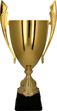 1069C Puchar metalowy złoty h-48cm, d-16cm